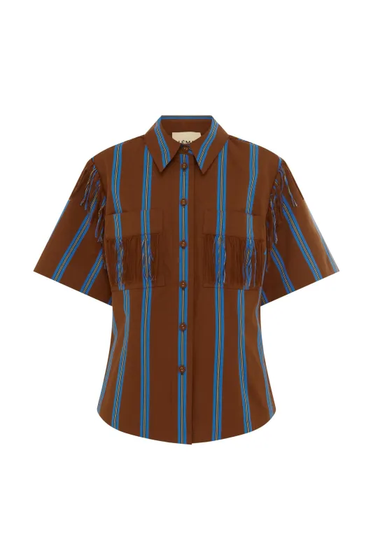 NOURA FRINGE SHIRT made by Alemais