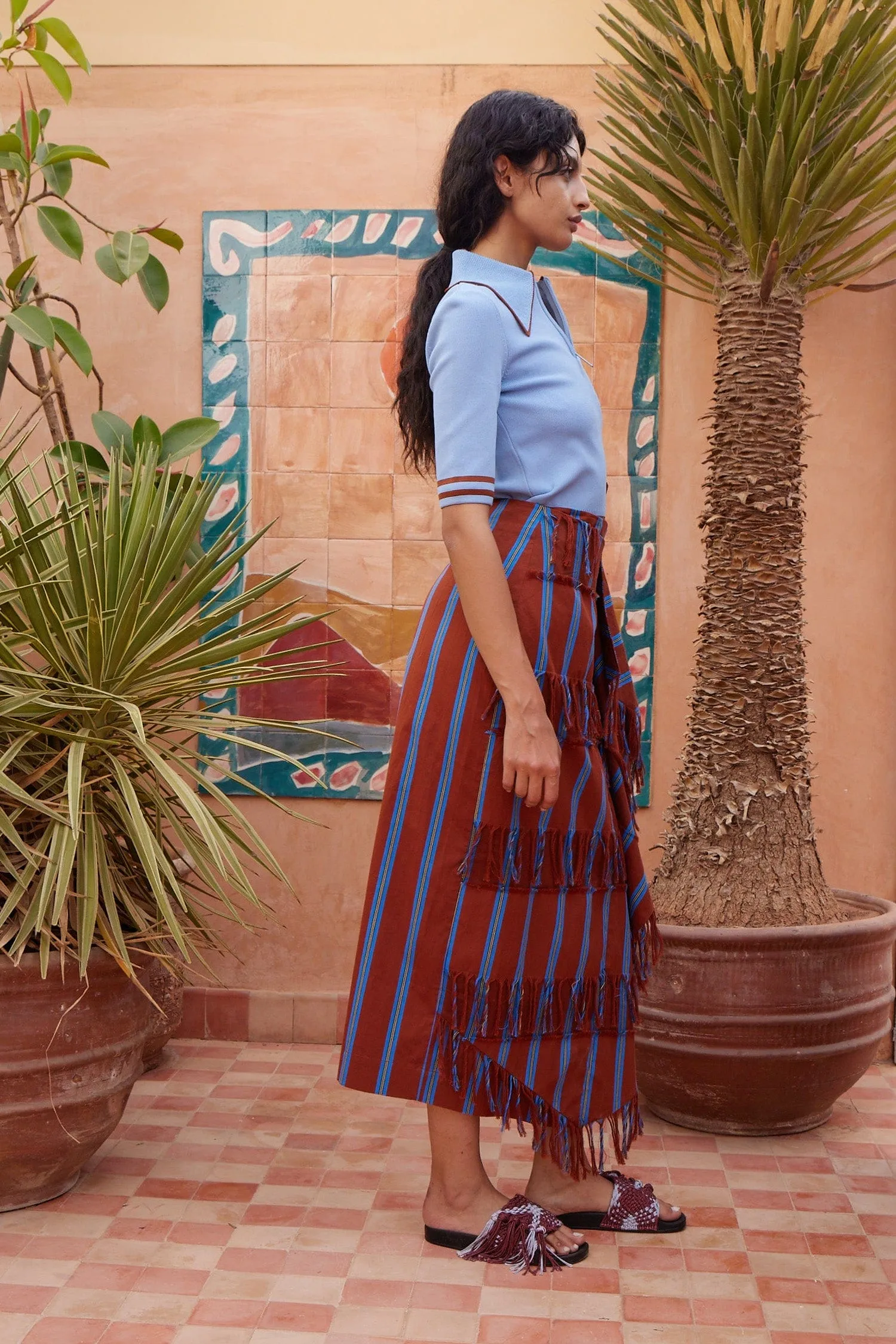 NOURA KNIT POLO BLUE sold by Alemais product image thumbnail 3