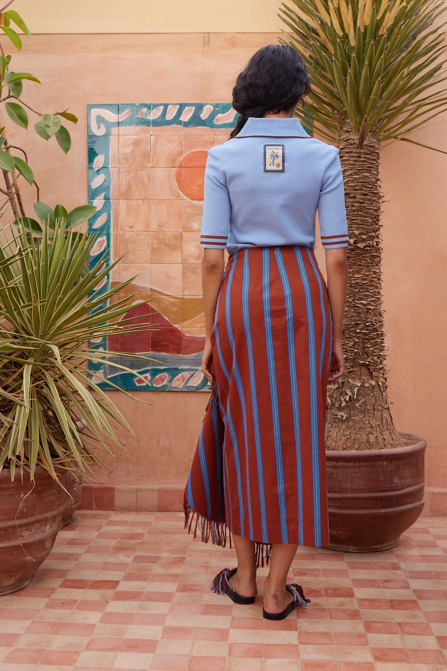 NOURA KNIT POLO BLUE sold by Alemais product image thumbnail 4