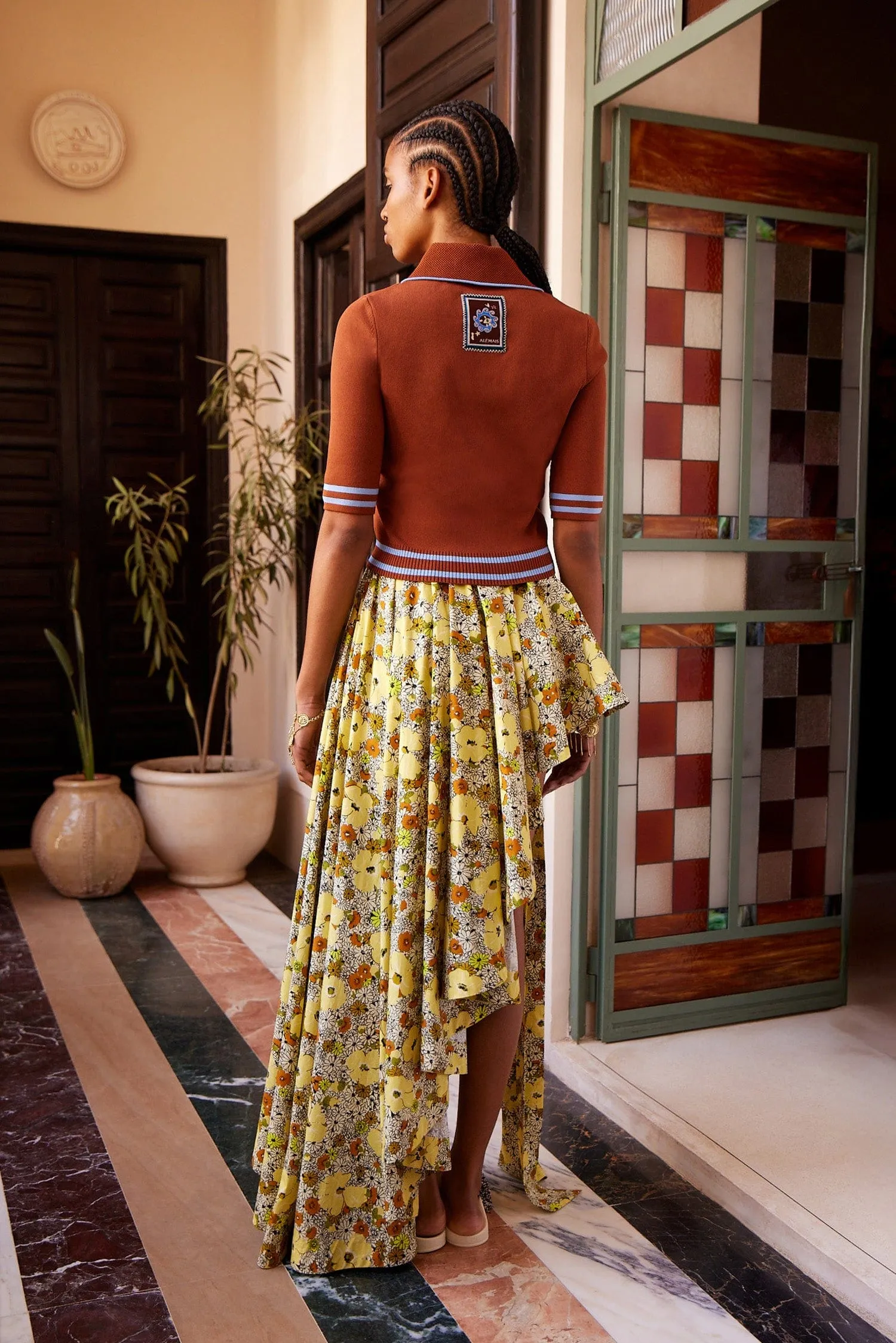 NOURA KNIT POLO RUST sold by Alemais product image thumbnail 4