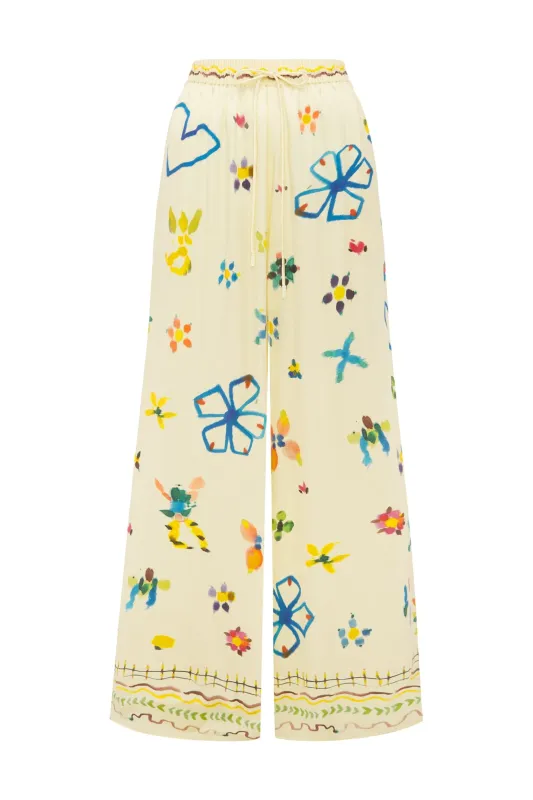 SIDI SILK PALAZZO SILK PANT sold by Alemais