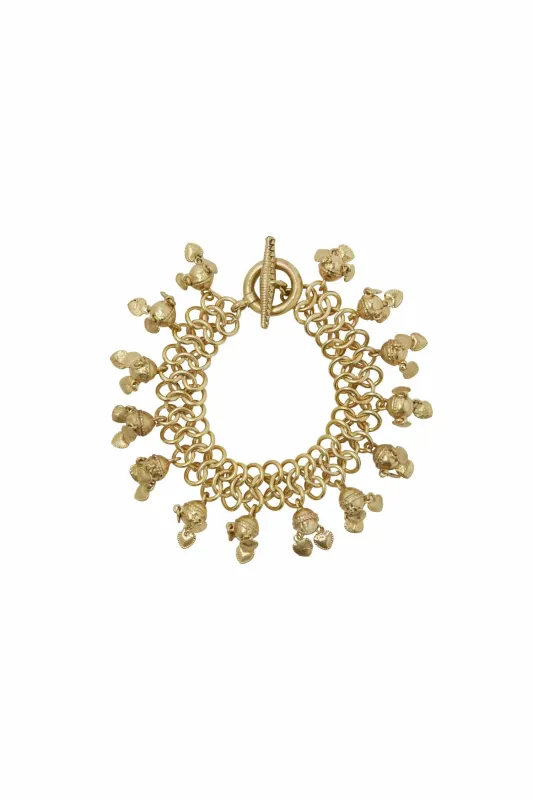 LE JARDIN HEART BALL CHAIN BRACELET sold by Alemais