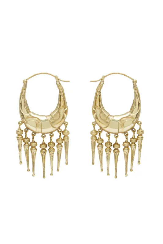 LE JARDIN SPIKE DROP HOOP EARRINGS sold by Alemais