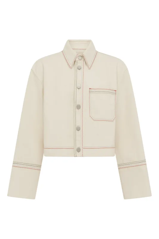 NORMA CROPPED DENIM JACKET made by Alemais