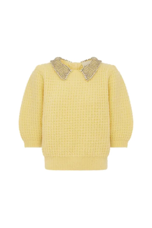 ALESSANDRO LEMON PUFF SLEEVE TOP sold by Alemais