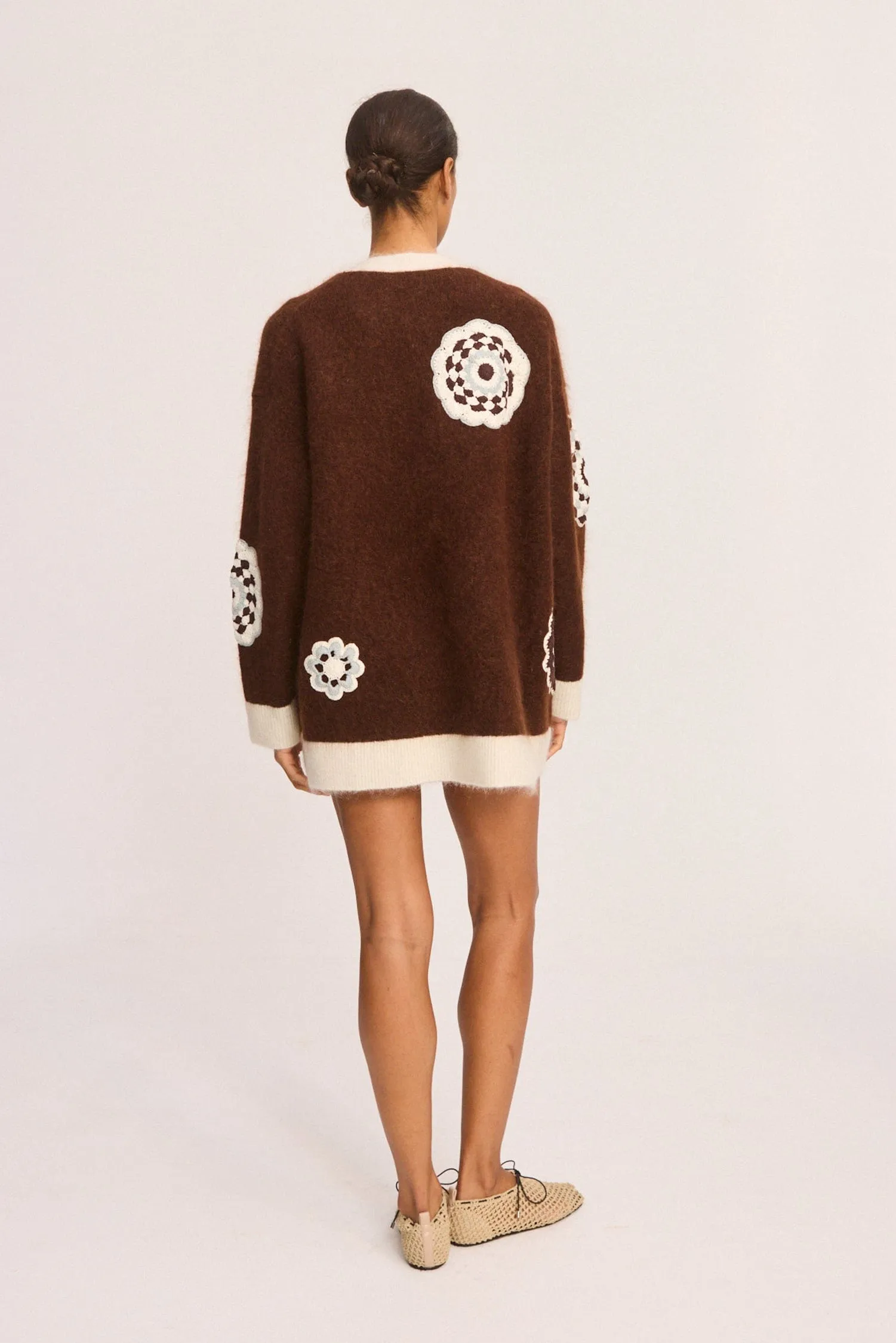 ELMA CHOC KNIT CARDIGAN EXCLUSIVE sold by Alemais product image thumbnail 4