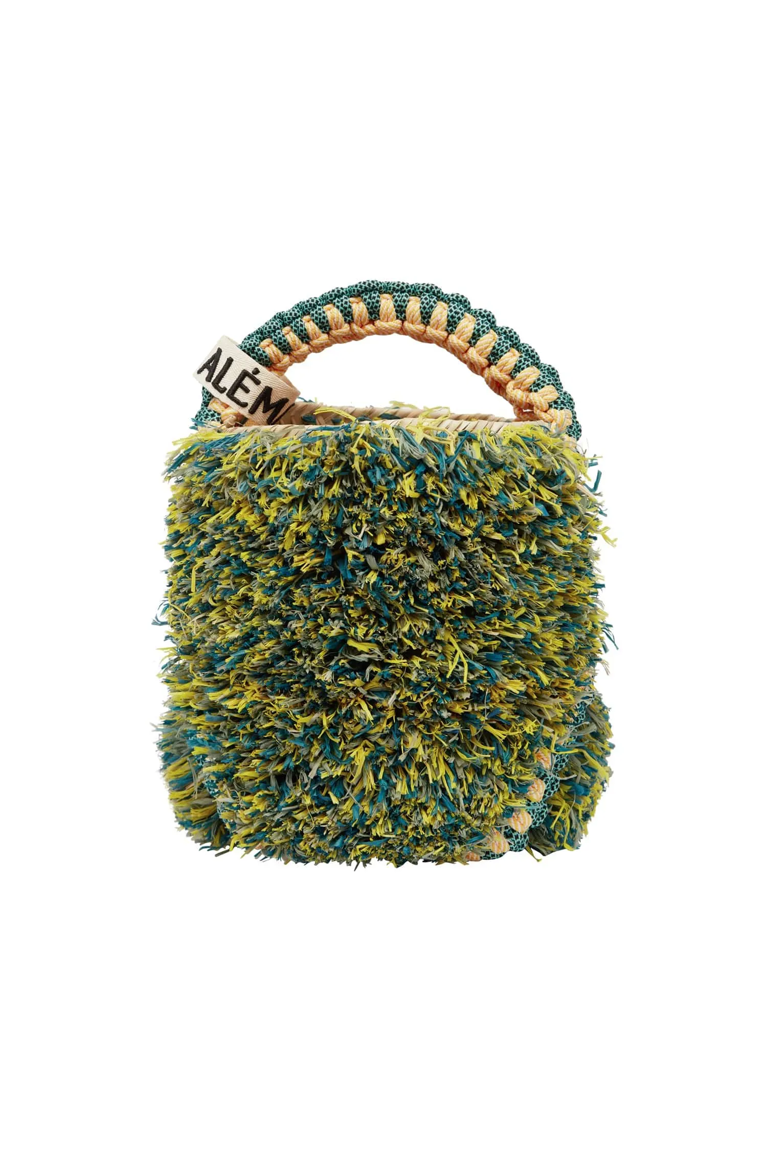 EMILIO FRINGE MACRAME BASKET sold by Alemais