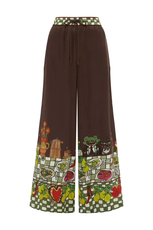 FREDO SILK PANT sold by Alemais