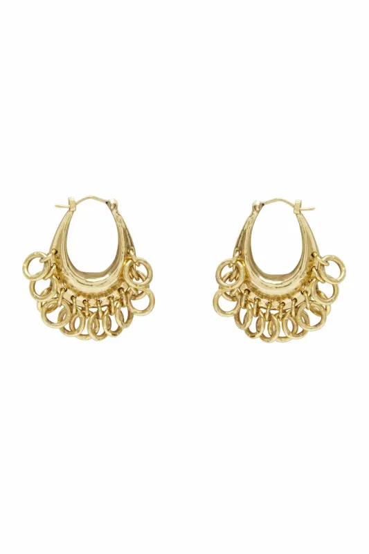 LE JARDIN MINI RING CHAIN HOOPS sold by Alemais