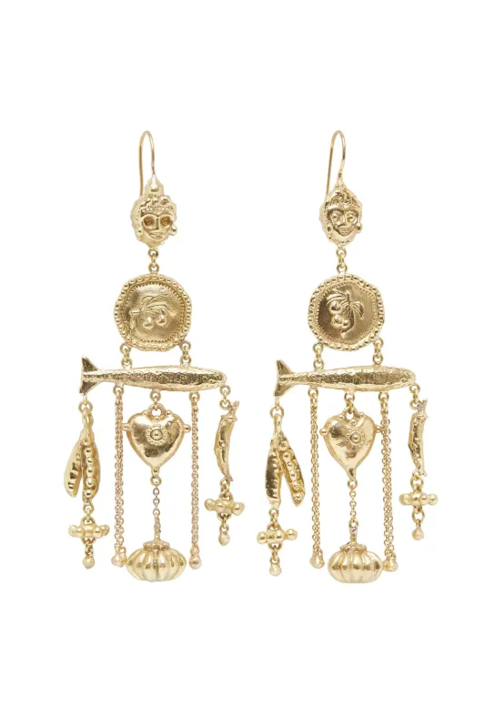 TESORI CHANDELIER EARRINGS sold by Alemais