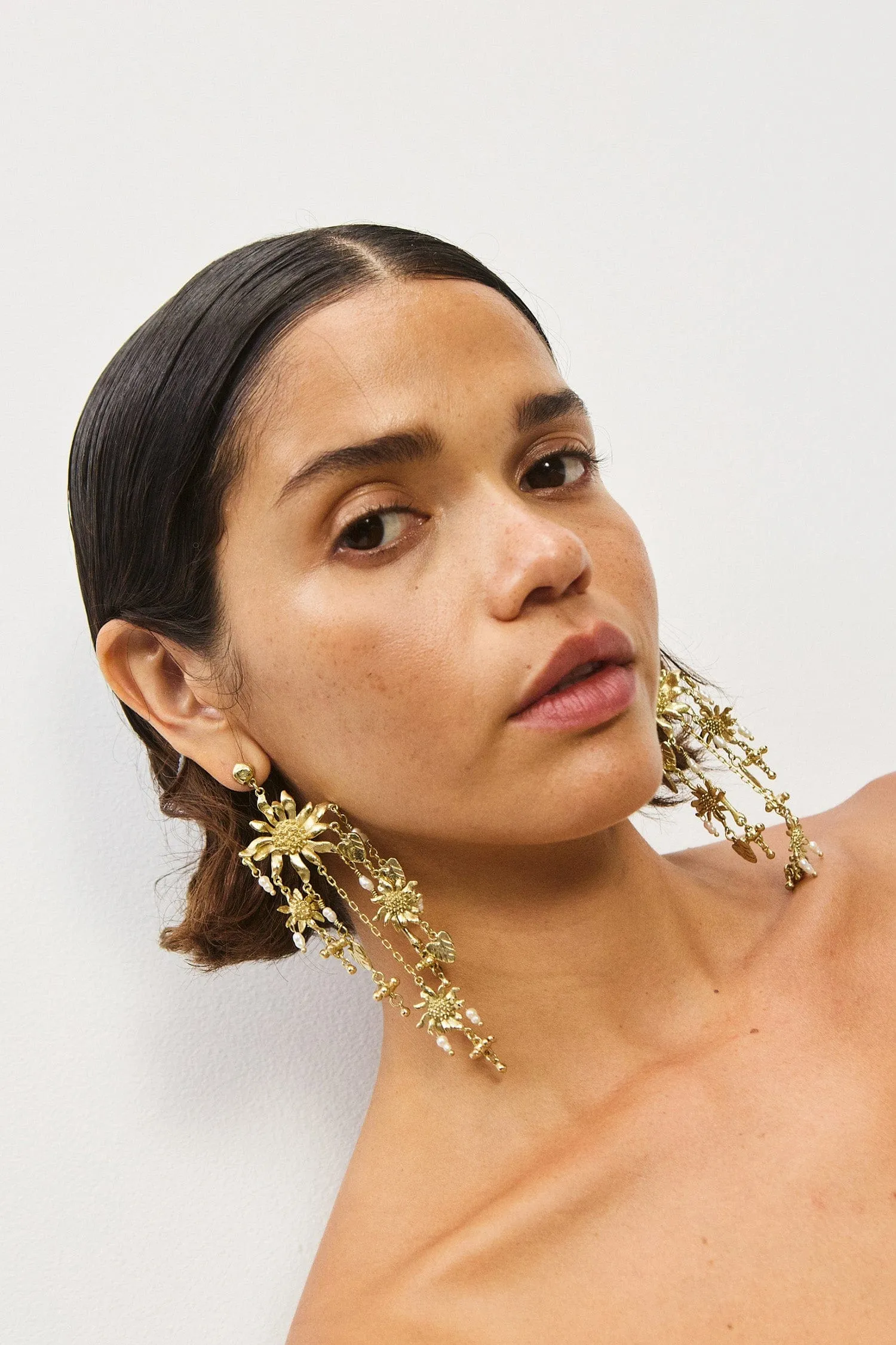 TESORI FLOWER CHANDELIER EARRINGS sold by Alemais product image thumbnail 2