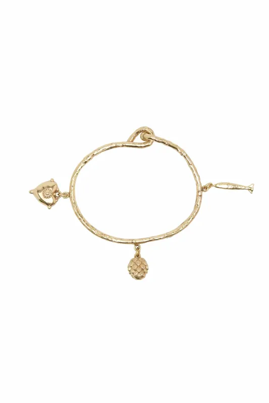 TESORI MULTI CHARM BANGLE sold by Alemais