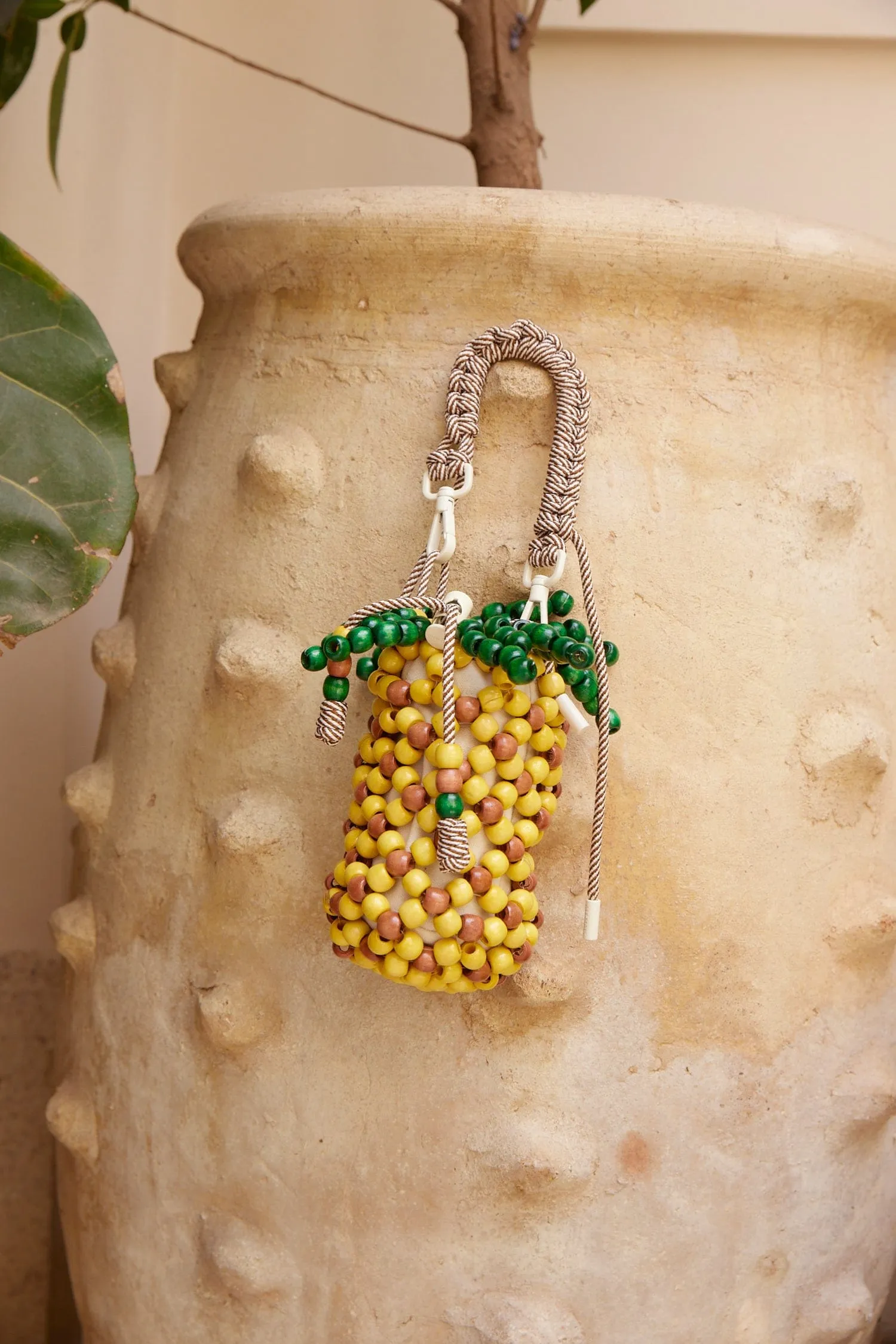 WOOD BEAD PINEAPPLE MINI BAG sold by Alemais product image thumbnail 3