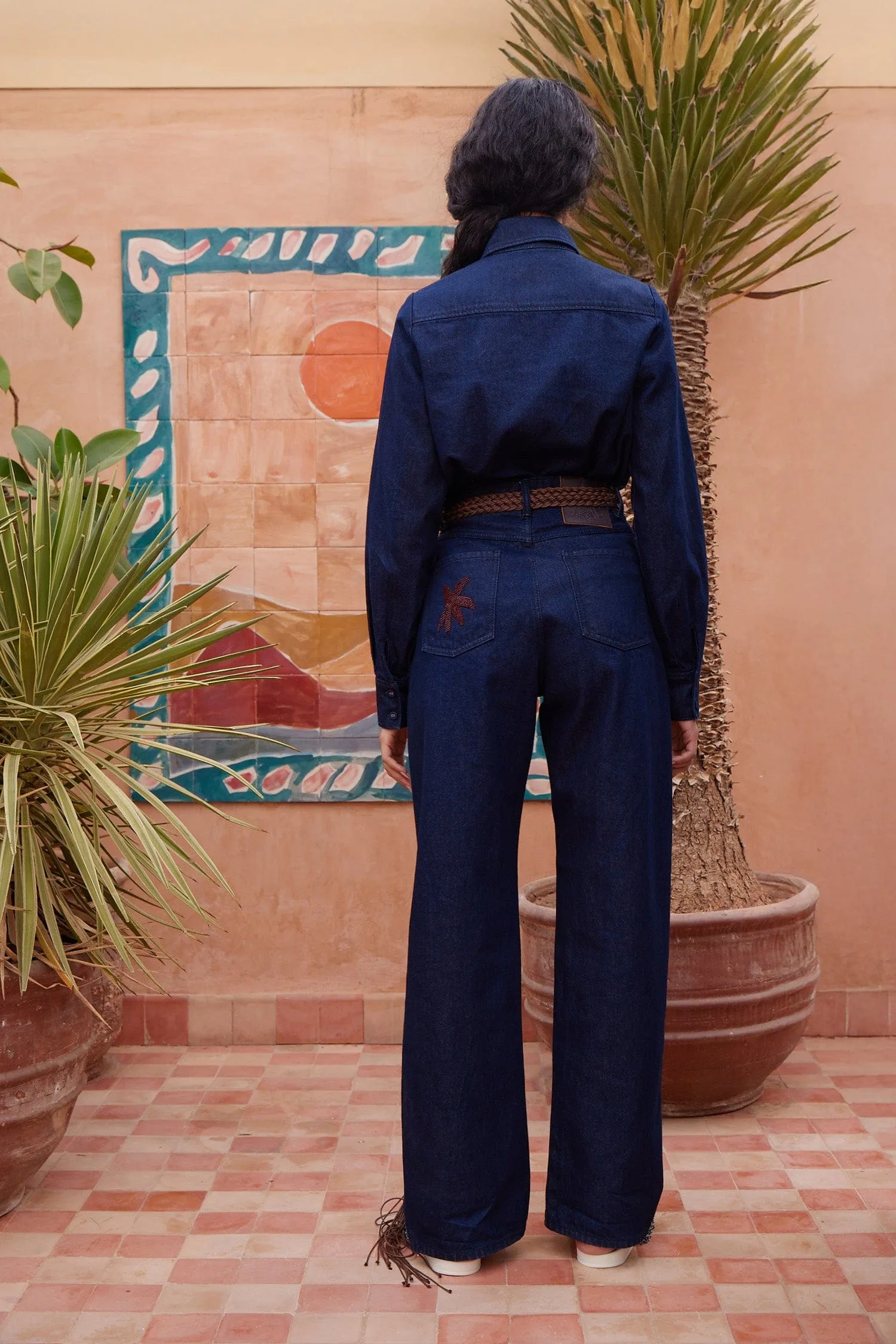 DELANY EMBELLISHED DENIM JEAN sold by Alemais product image thumbnail 4