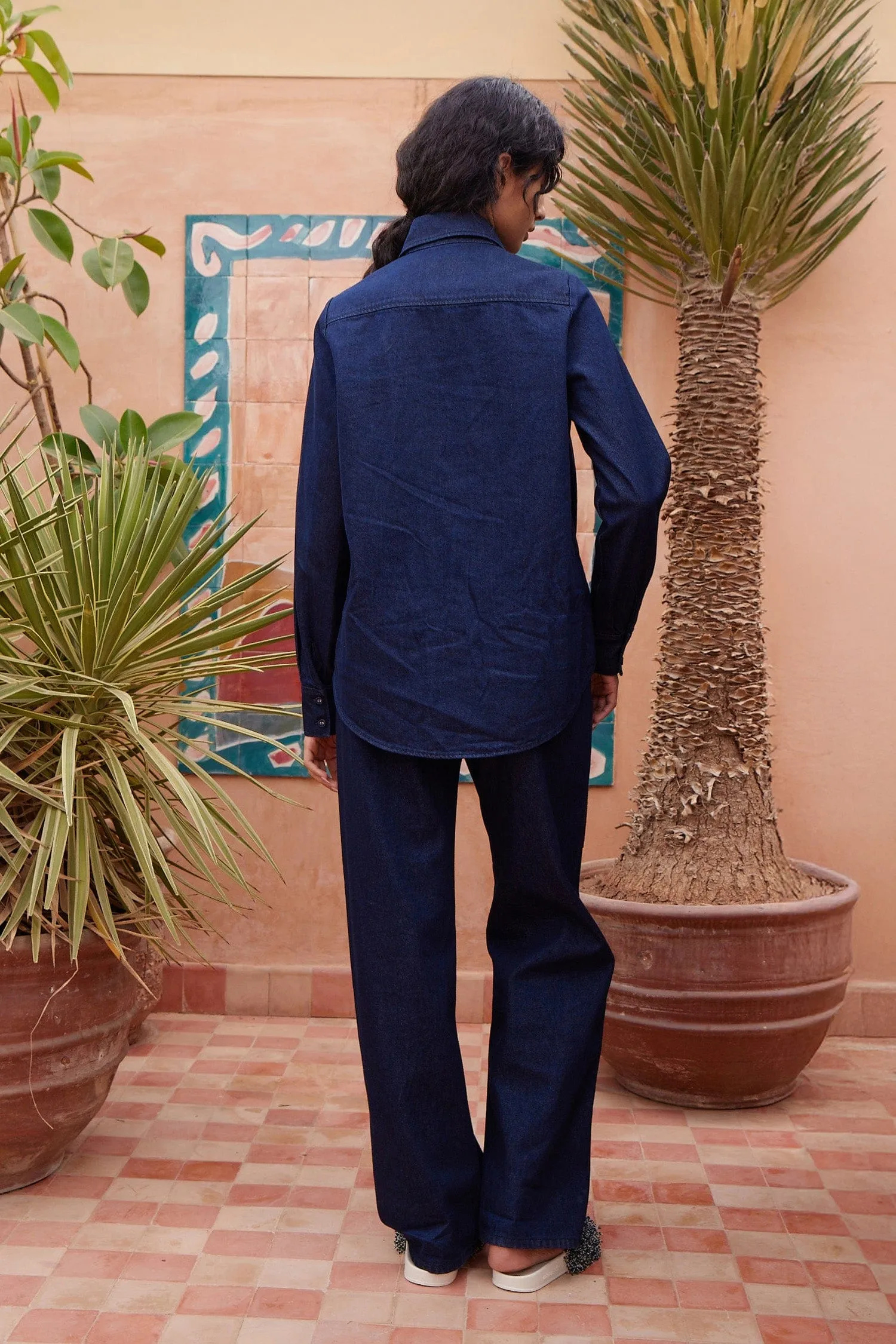 DELANY EMBELLISHED DENIM SHIRT sold by Alemais product image thumbnail 4