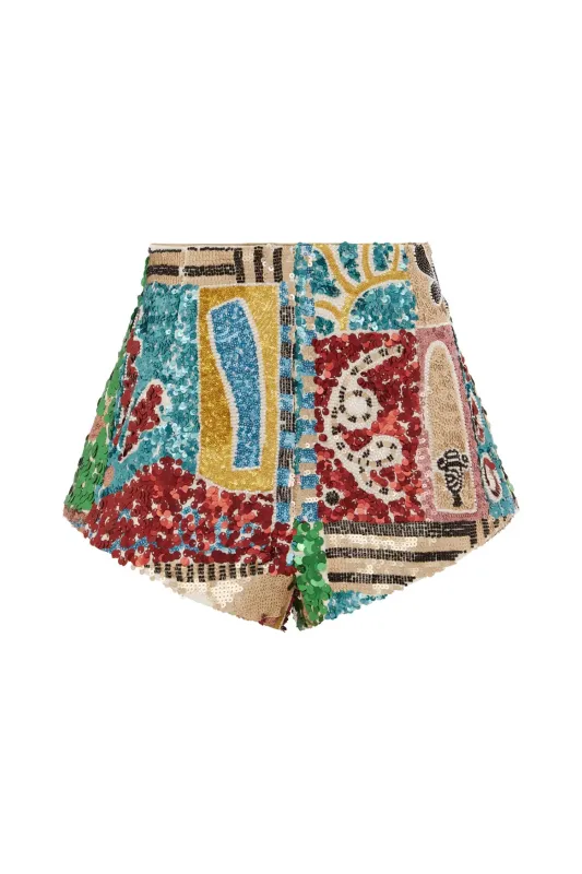 JAZZ EMBELLISHED CORSET SHORTS made by Alemais