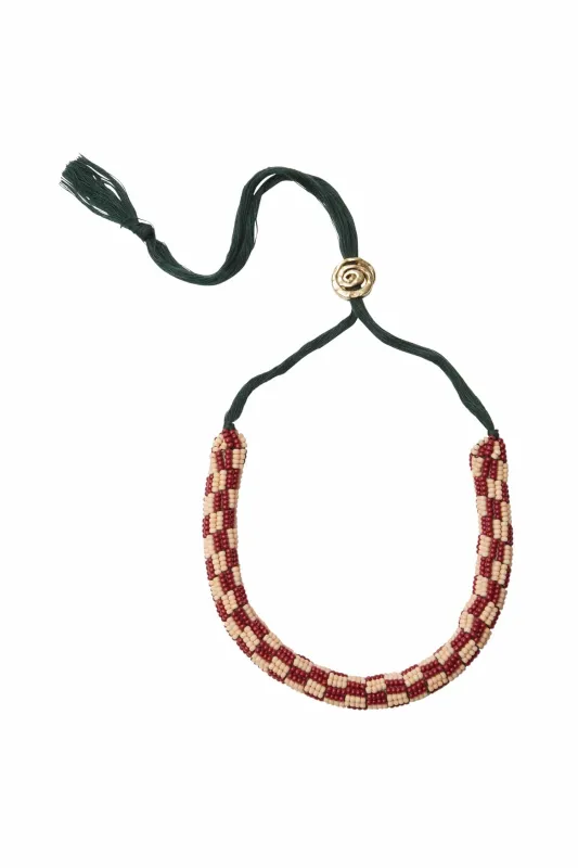 LE JARDIN BUNCH BEAD NECKLACE CLAY sold by Alemais