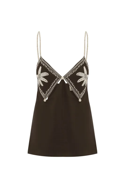 LEANDRA CORDED CAMI TOP made by Alemais