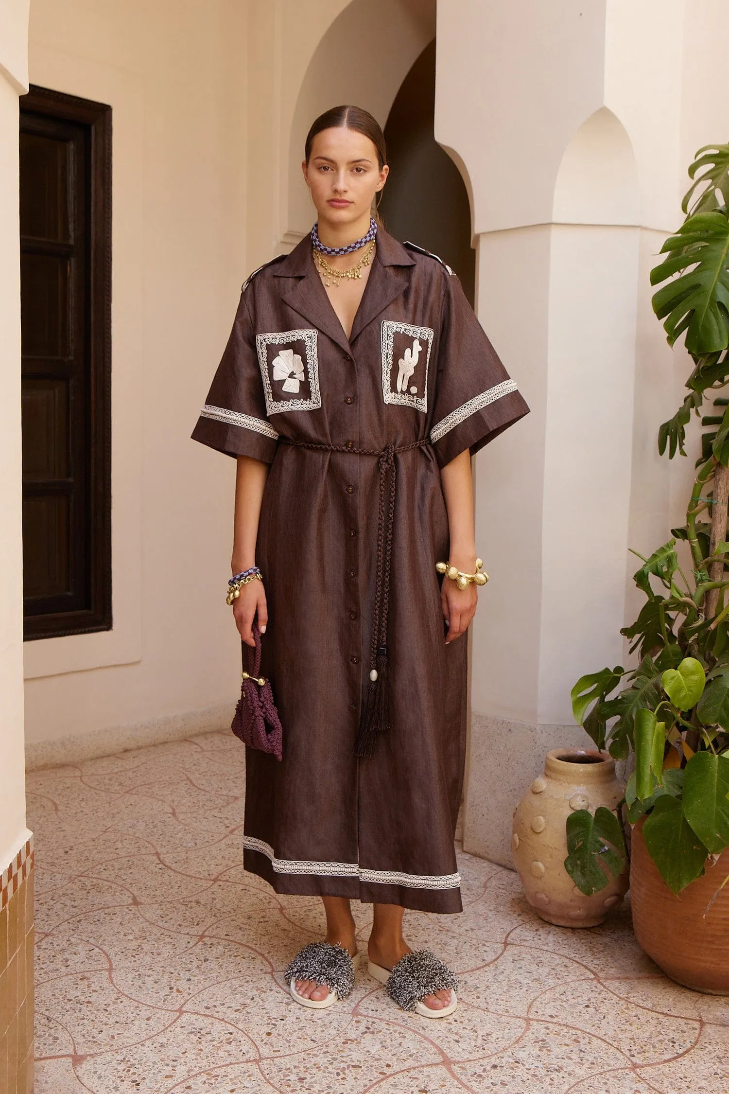 LEANDRA CORDED RELAXED SHIRTDRESS sold by Alemais product image thumbnail 5