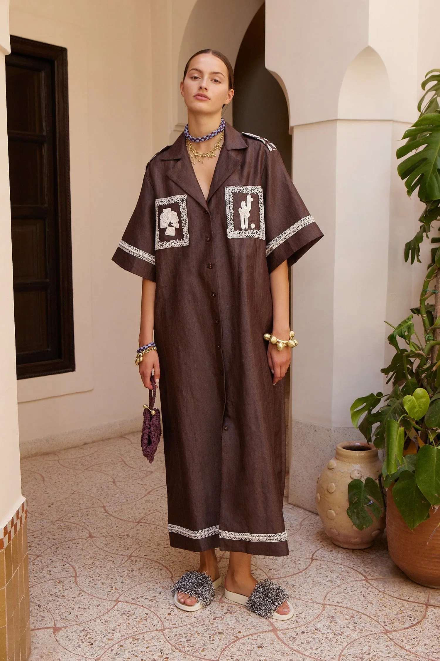 LEANDRA CORDED RELAXED SHIRTDRESS sold by Alemais product image thumbnail 2