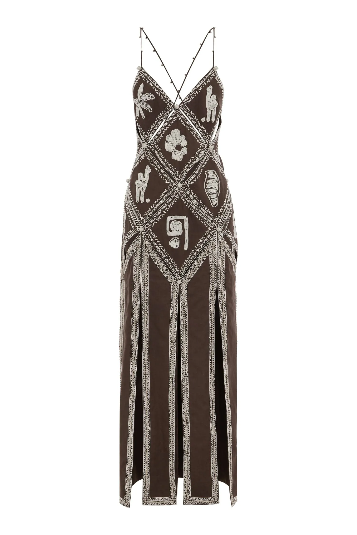 LEANDRA CORDED SLIP MIDI DRESS sold by Alemais