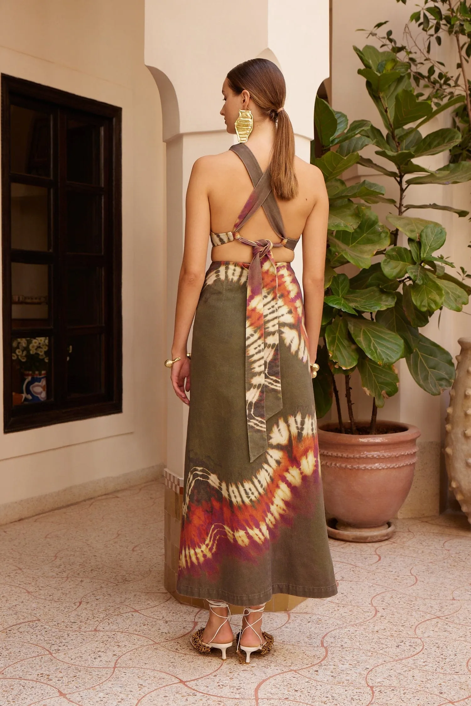 MARILYN DENIM MIDI DRESS sold by Alemais product image thumbnail 4