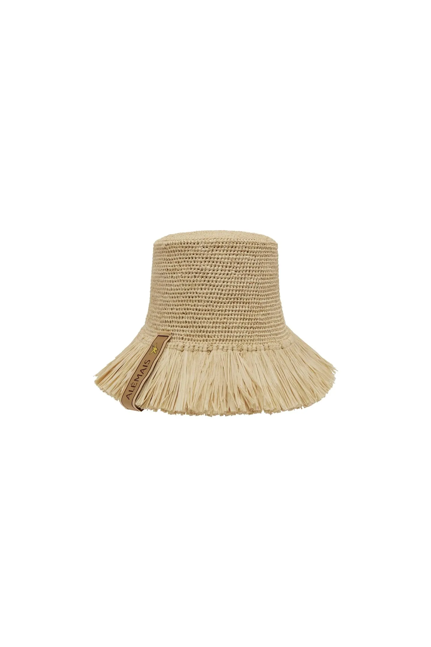 MICHELLE RAFFIA FRINGED BUCKET HAT sold by Alemais