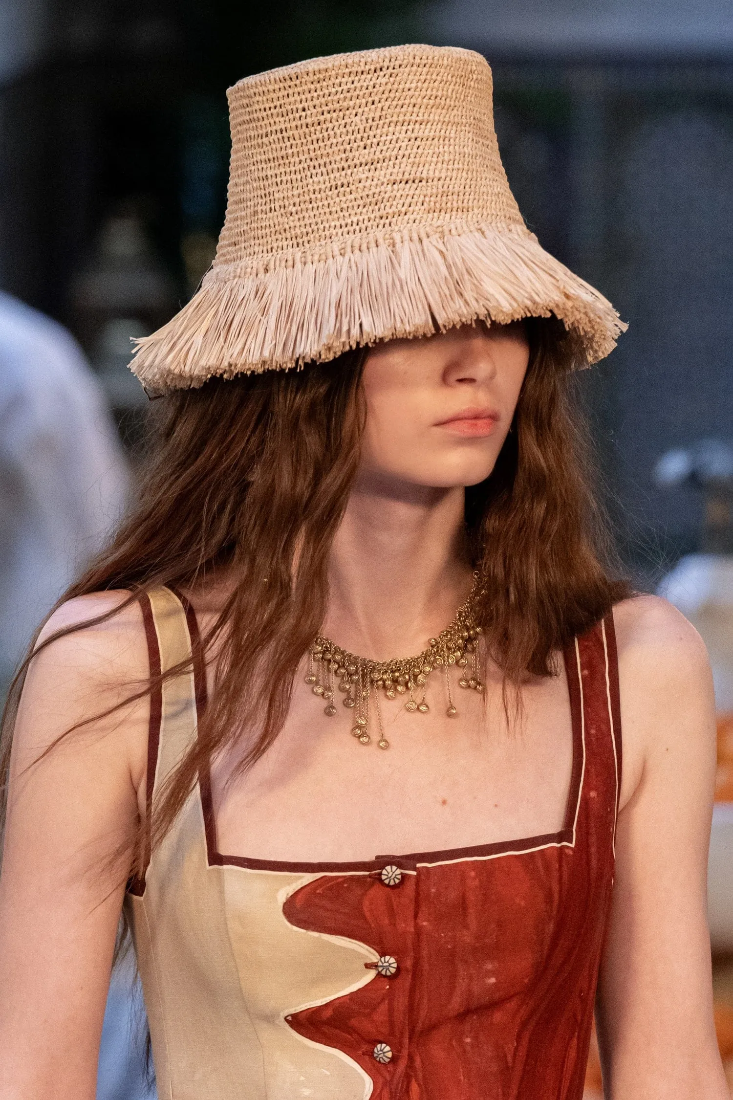 MICHELLE RAFFIA FRINGED BUCKET HAT sold by Alemais product image thumbnail 3