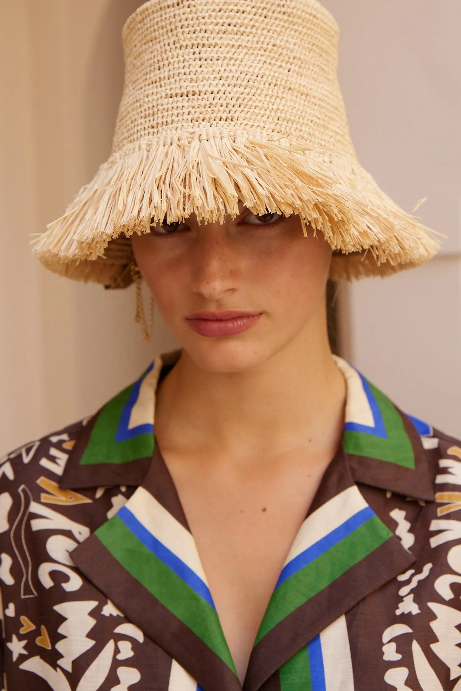 MICHELLE RAFFIA FRINGED BUCKET HAT sold by Alemais product image thumbnail 2