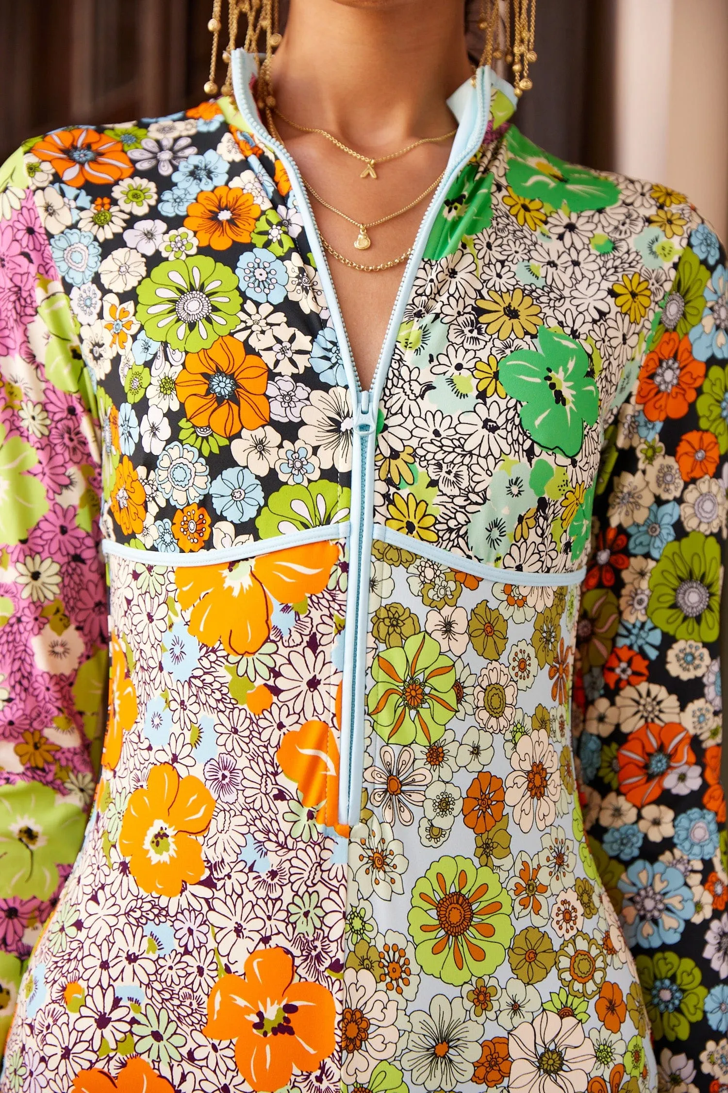 ORANGE BLOSSOM ZIP FRONT ONE PIECE sold by Alemais product image thumbnail 5