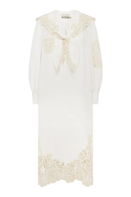 ROSEMARY EMBROIDERED MIDI DRESS sold by Alemais