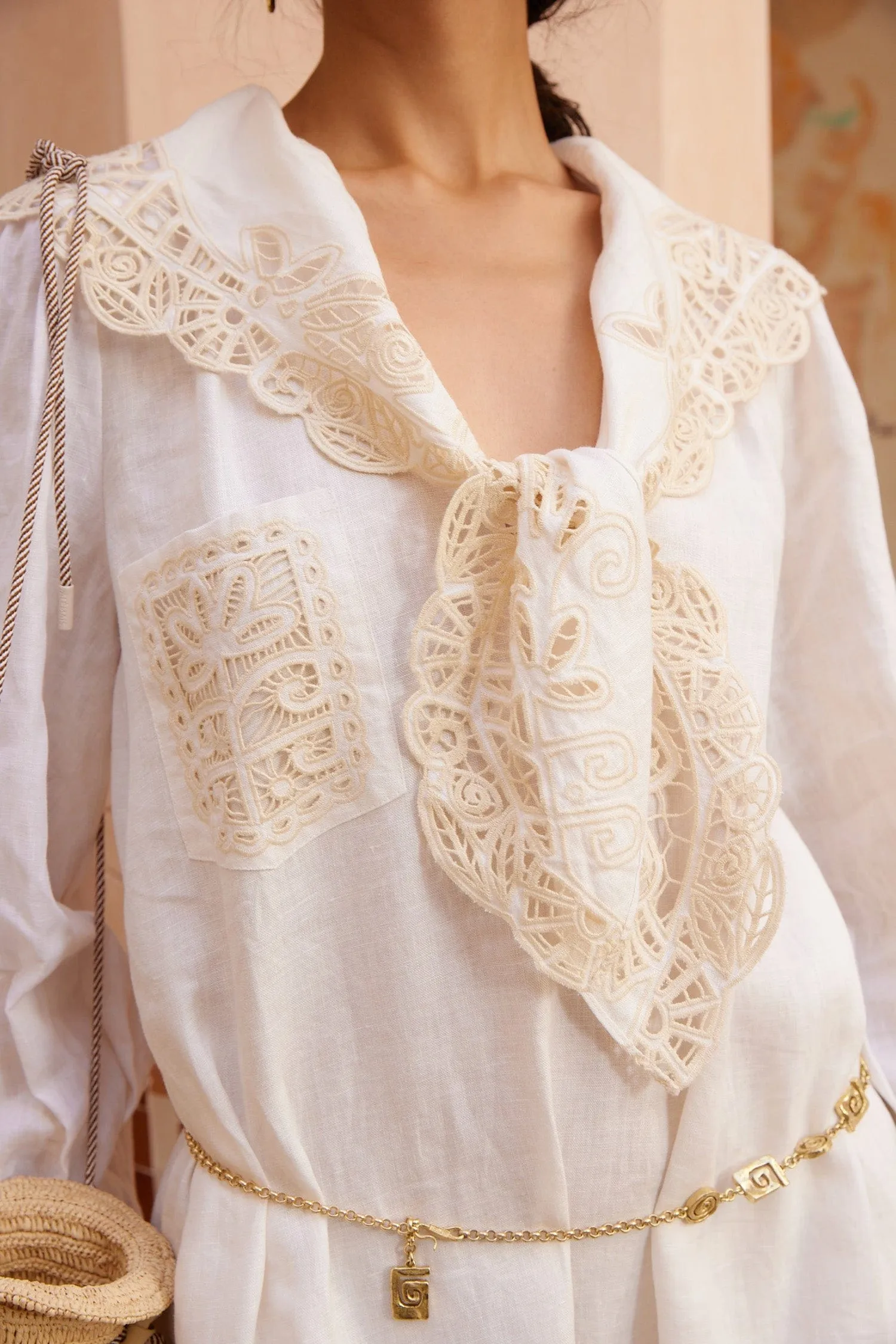 ROSEMARY EMBROIDERED MIDI DRESS sold by Alemais product image thumbnail 5