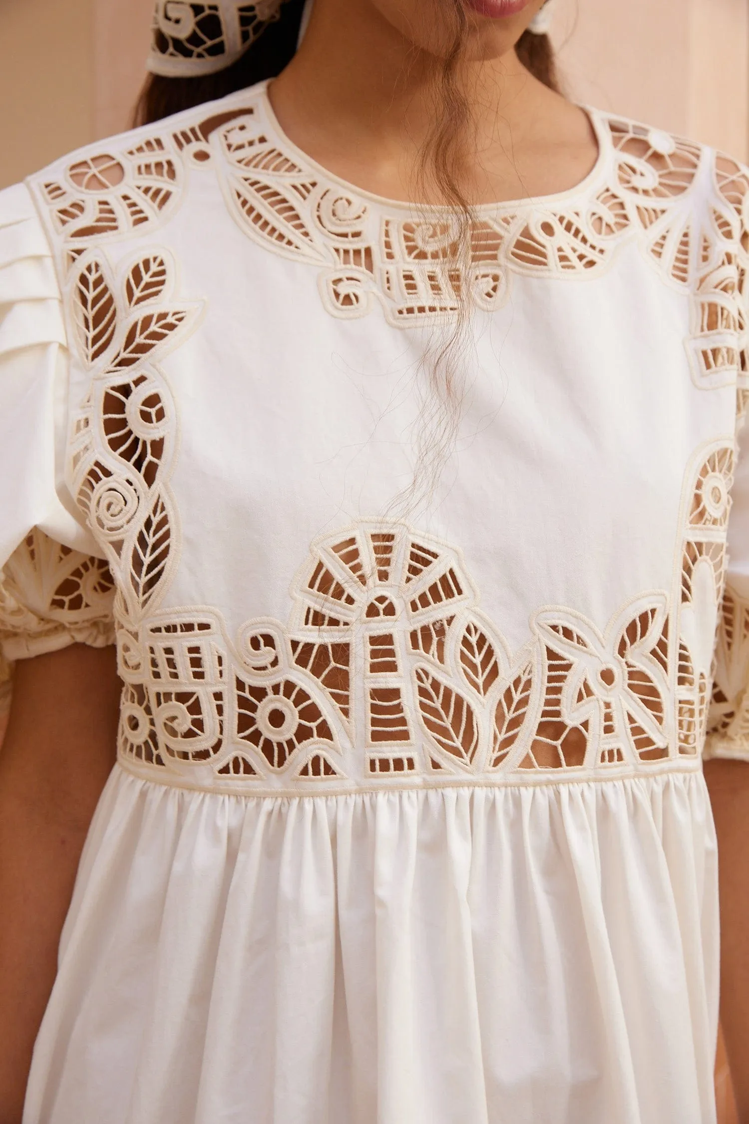 ROSEMARY EMBROIDERED MINI DRESS sold by Alemais product image thumbnail 5