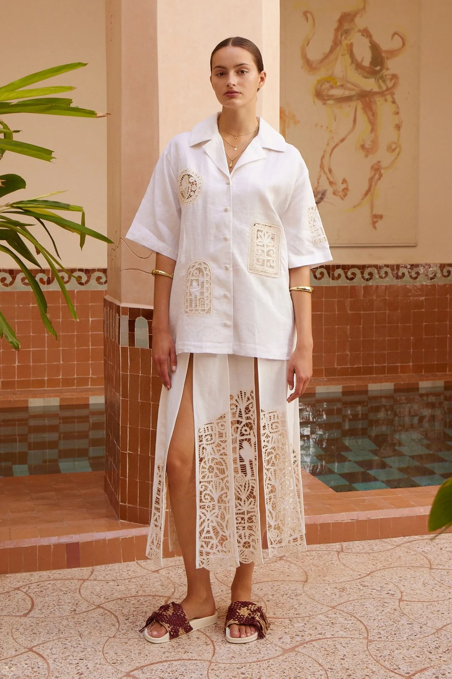 ROSEMARY EMBROIDERED SHIRT sold by Alemais product image thumbnail 2