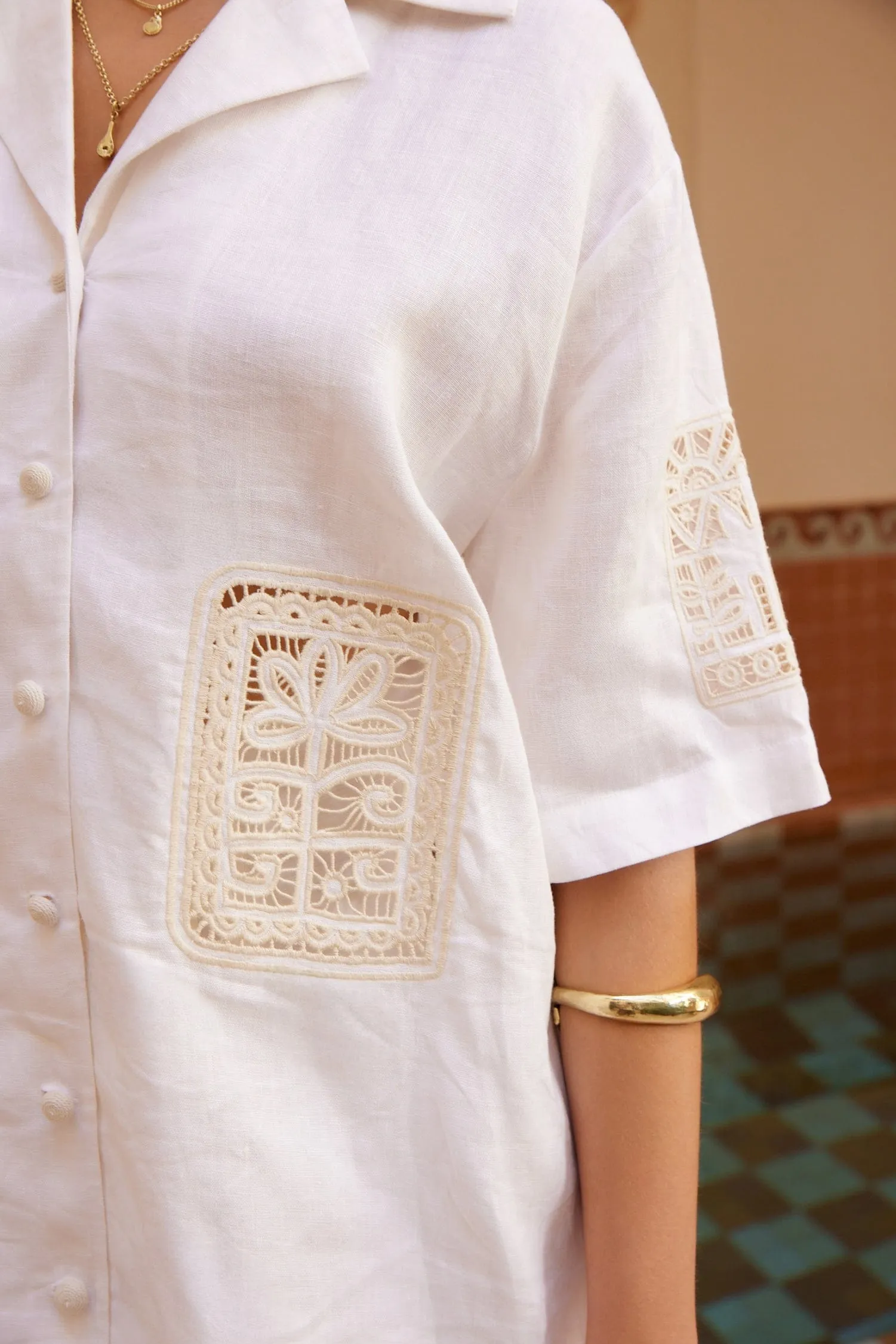 ROSEMARY EMBROIDERED SHIRT sold by Alemais product image thumbnail 5