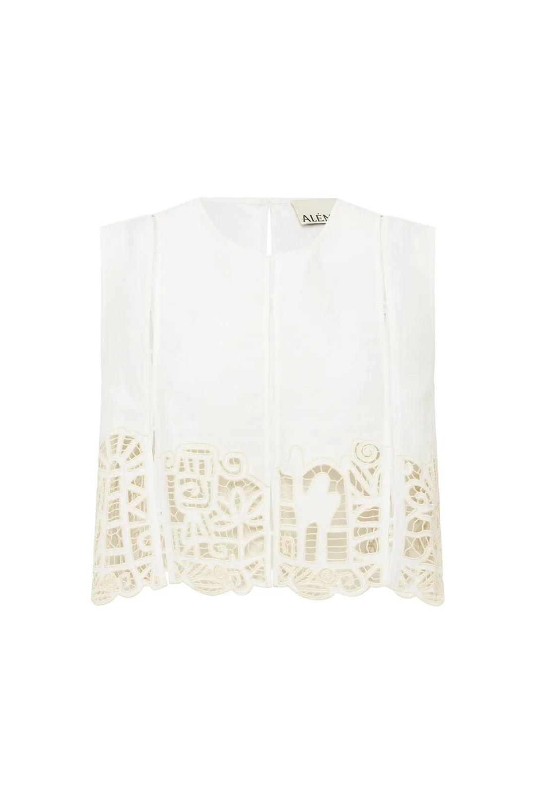 ROSEMARY EMBROIDERED TOP sold by Alemais