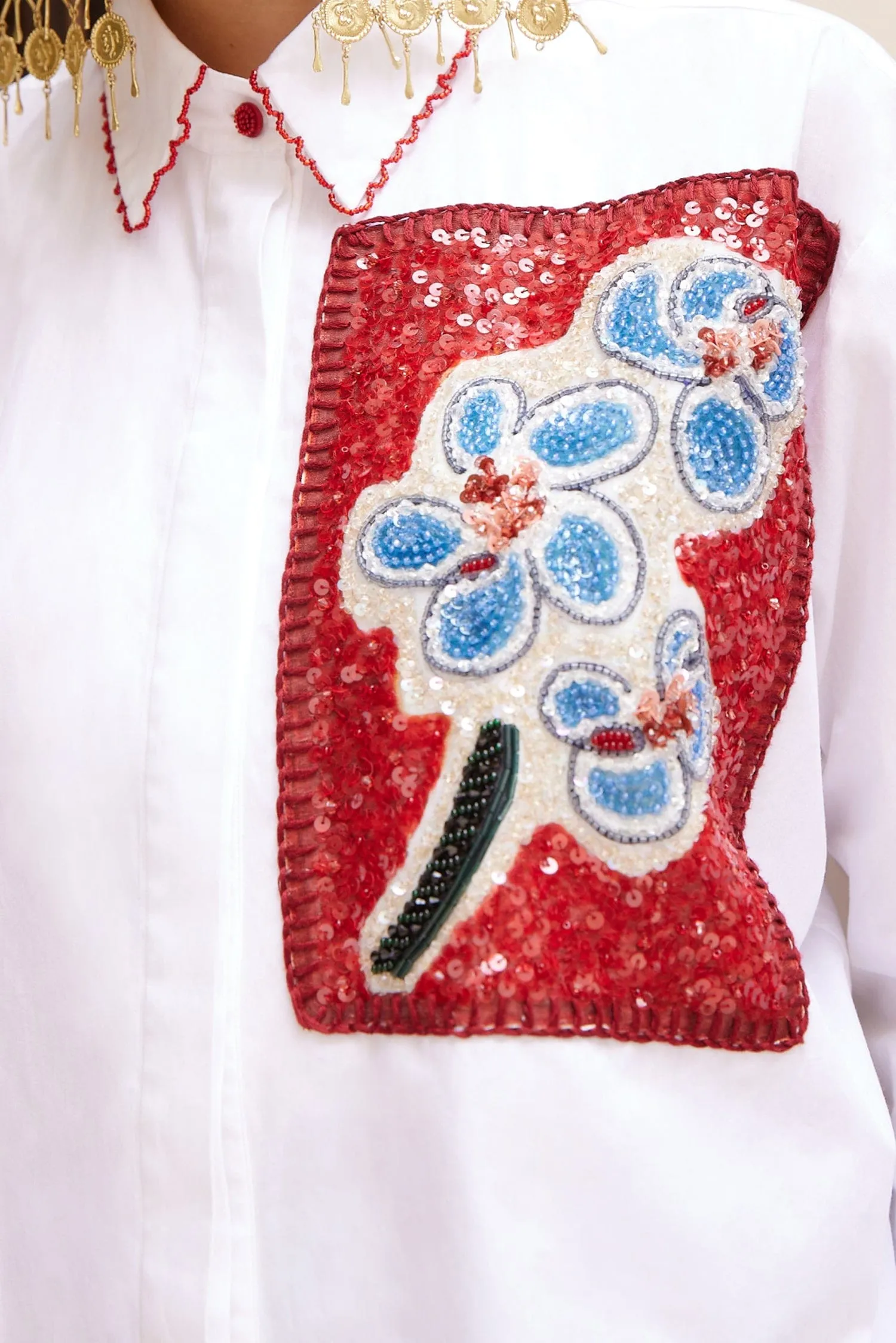 SCARLET EMBELLISHED SHIRT sold by Alemais product image thumbnail 5