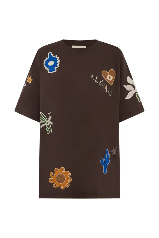 SIROCCO EMBROIDERED TEE sold by Alemais