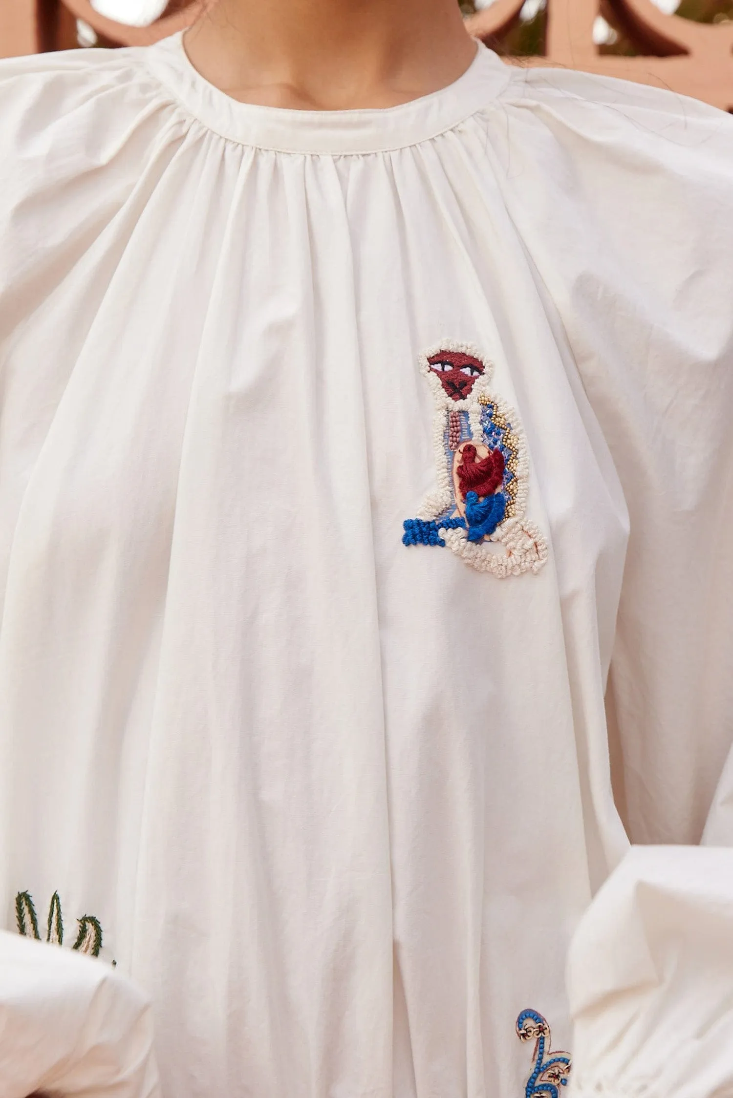 CARMINE EMBROIDERED MINI DRESS sold by Alemais product image thumbnail 5