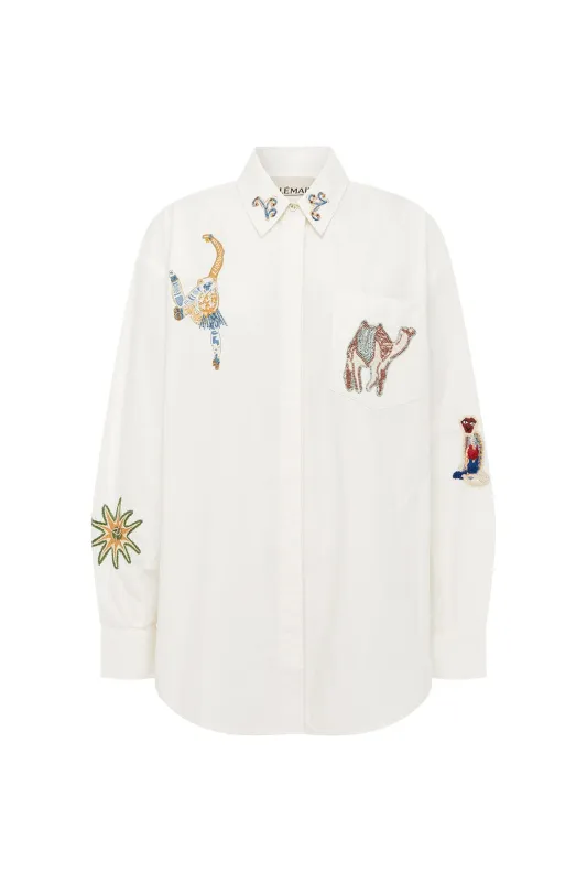 CARMINE EMBROIDERED SHIRT sold by Alemais