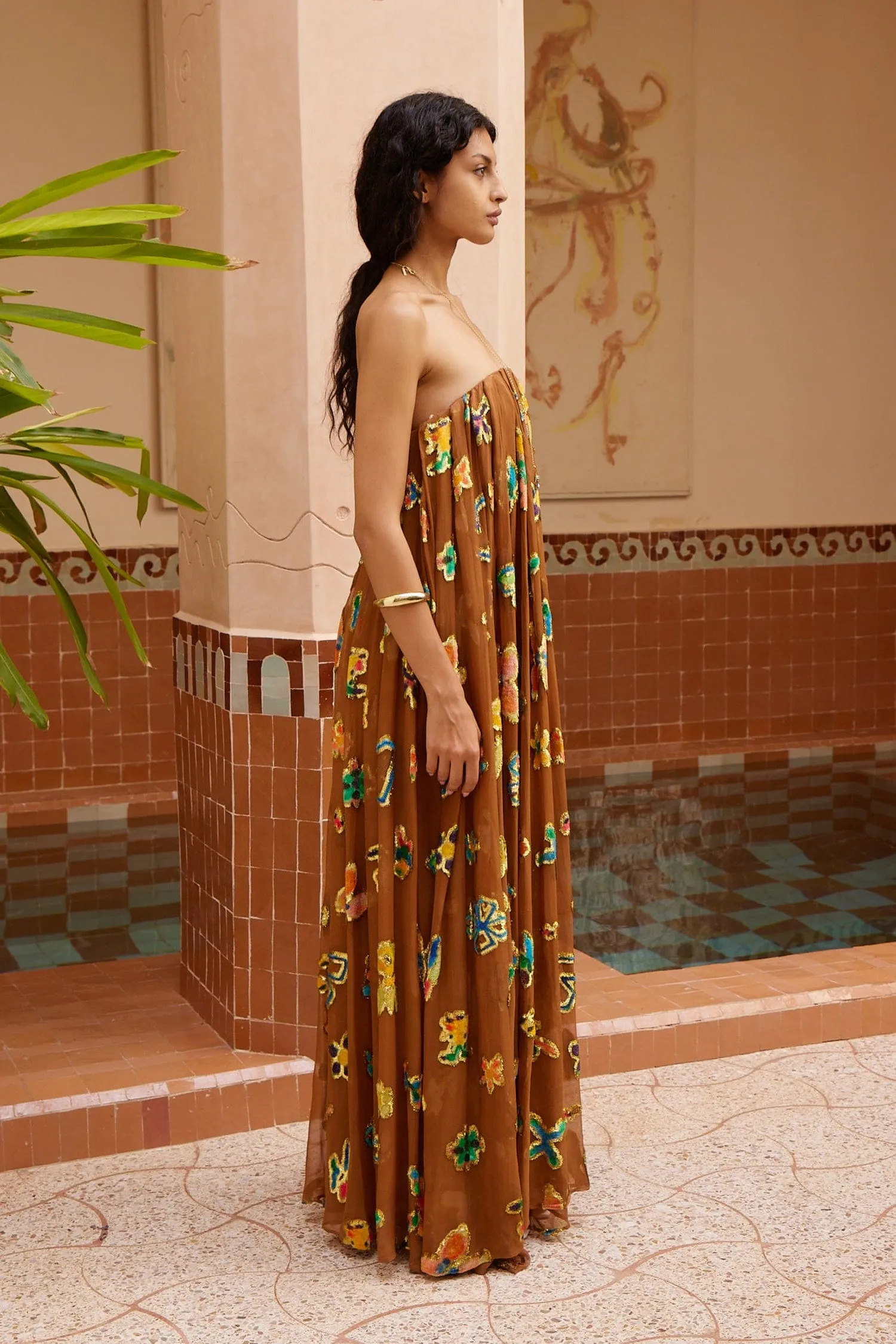 GOLDEN METALLIC STRAPLESS GOWN sold by Alemais product image thumbnail 3