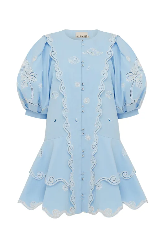 MAIZY EMBROIDERED MINI DRESS sold by Alemais