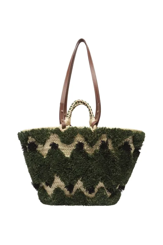 GEO TUFTED MAXI BASKET sold by Alemais