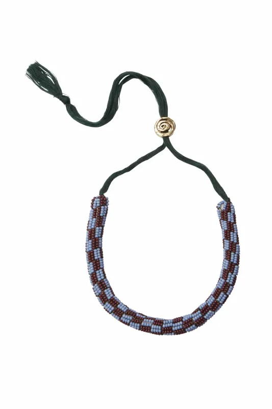 LE JARDIN BUNCH BEAD NECKLACE CHOC sold by Alemais