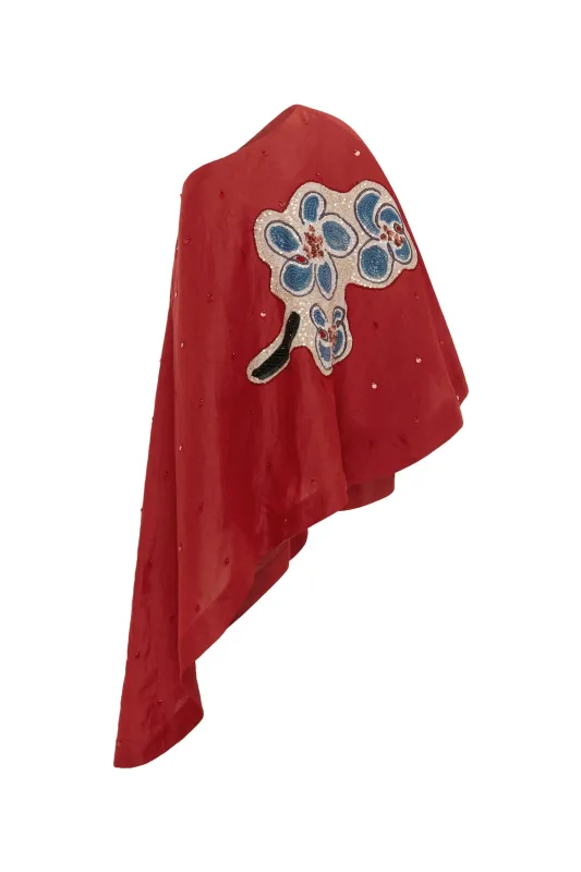 SCARLET EMBELLISHED ASYMMETRIC GOWN sold by Alemais