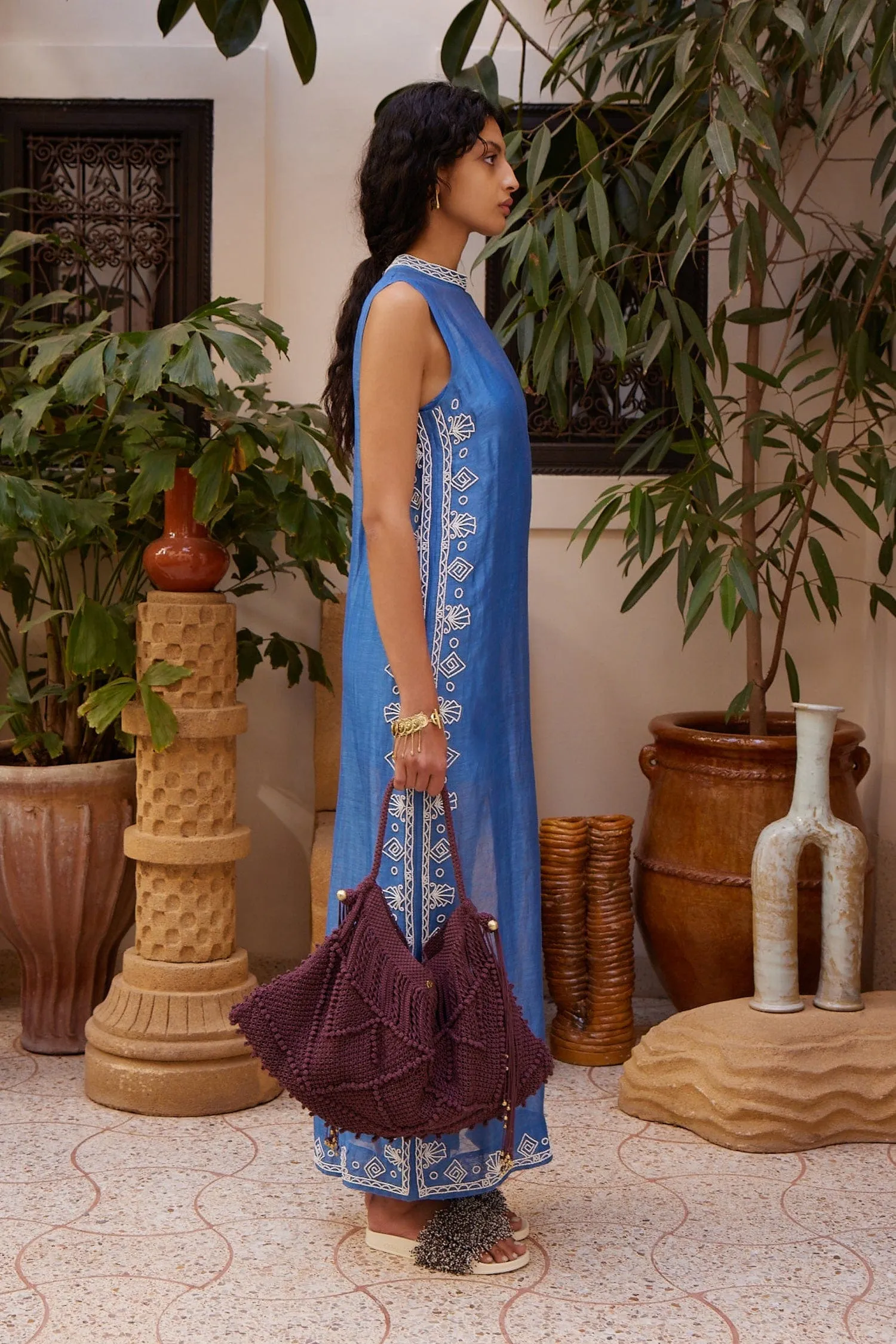 YASMEEN EMBELLISHED MIDI DRESS sold by Alemais product image thumbnail 3