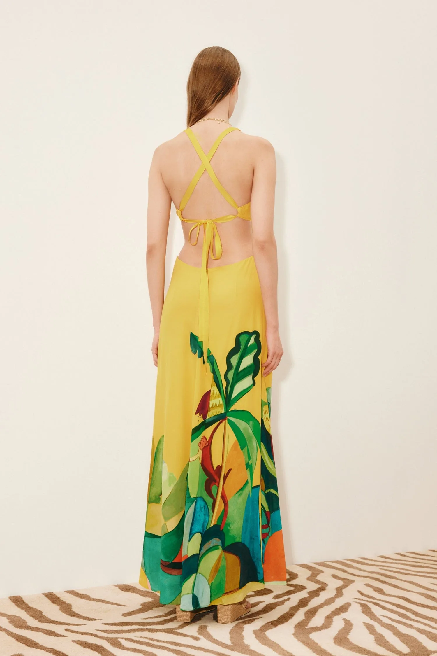 MOKSHINI SILK CUT OUT MIDI DRESS sold by Alemais product image thumbnail 4