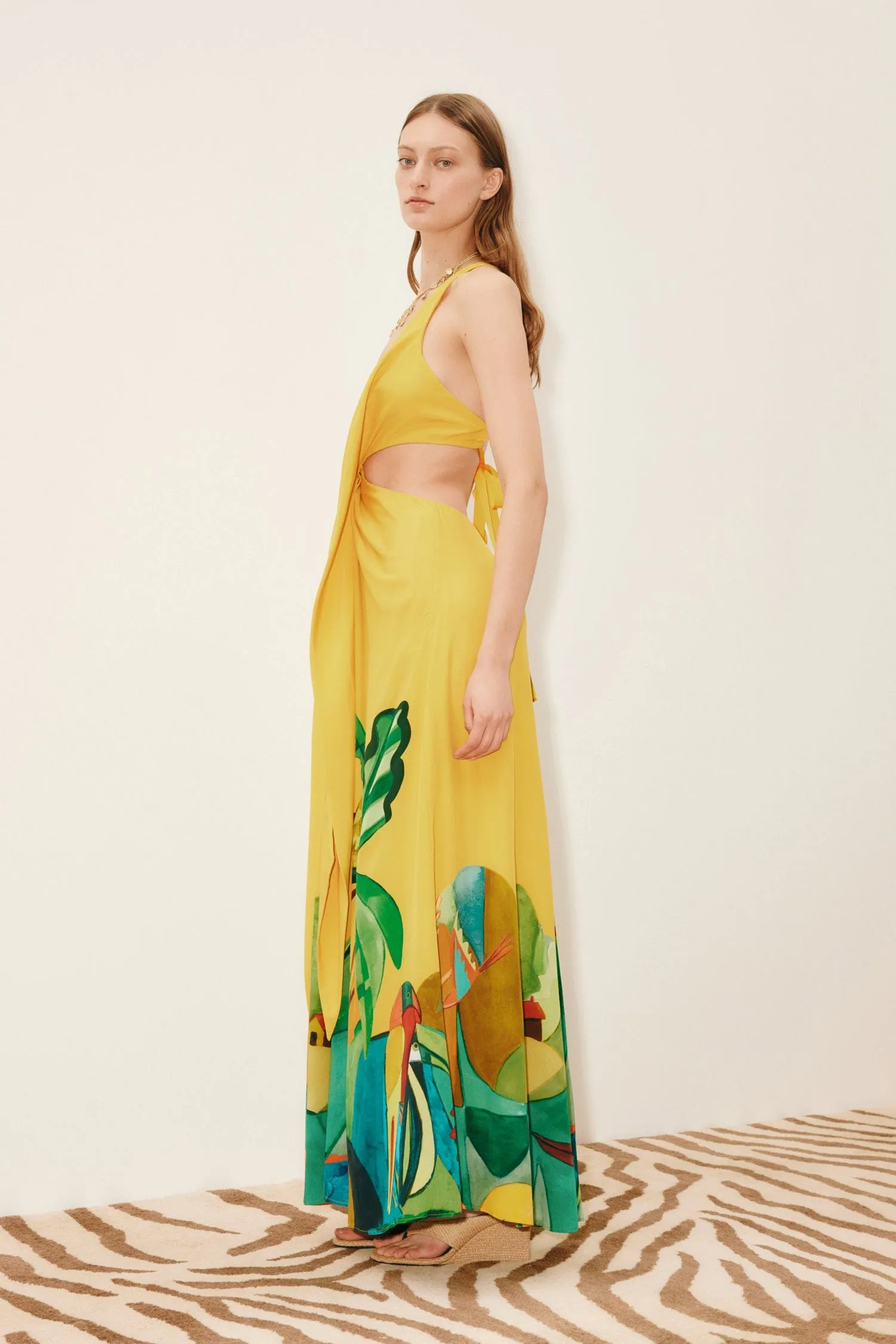 MOKSHINI SILK CUT OUT MIDI DRESS sold by Alemais product image thumbnail 3