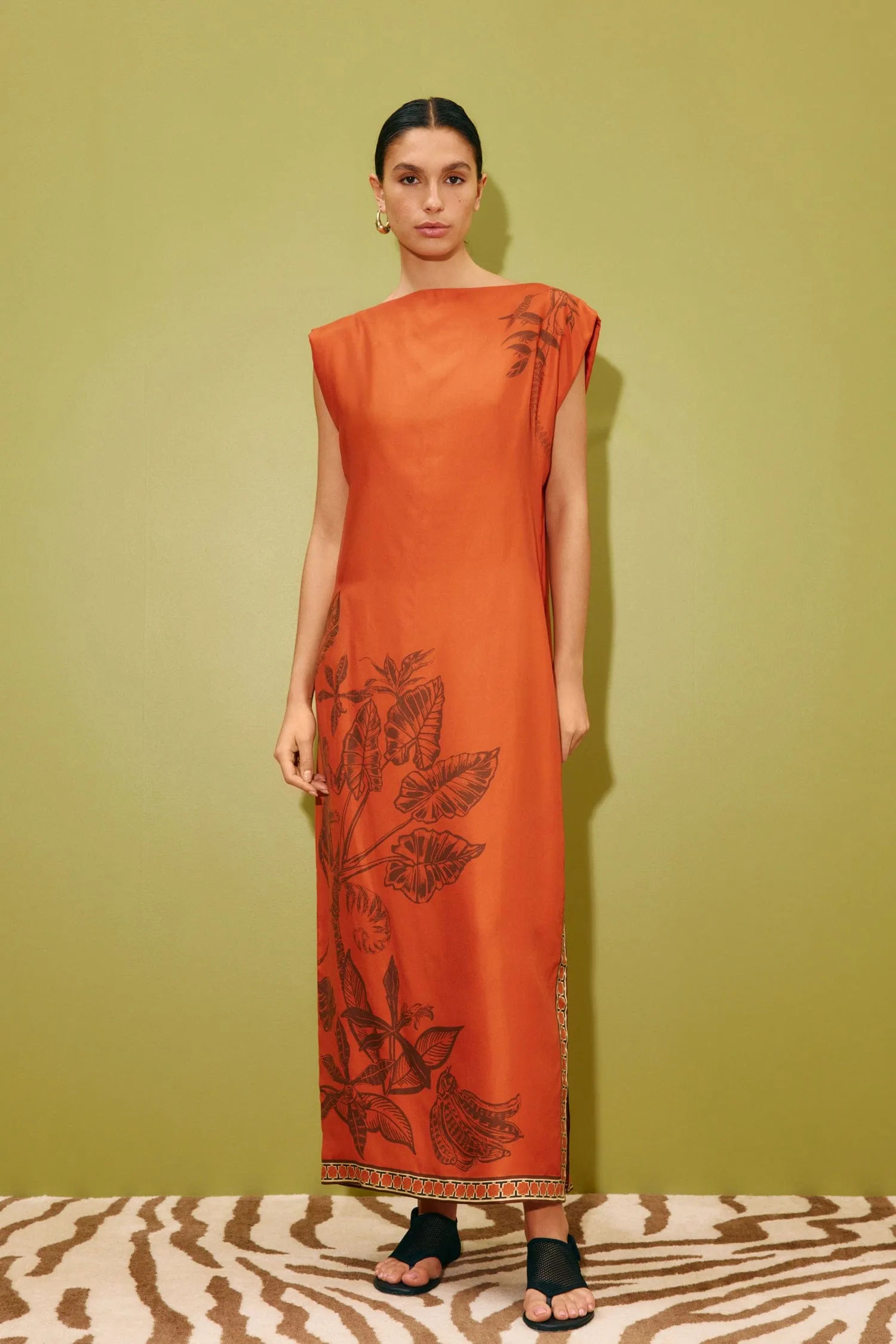 MONKEY DANCE SILK MIDI DRESS sold by Alemais product image thumbnail 2