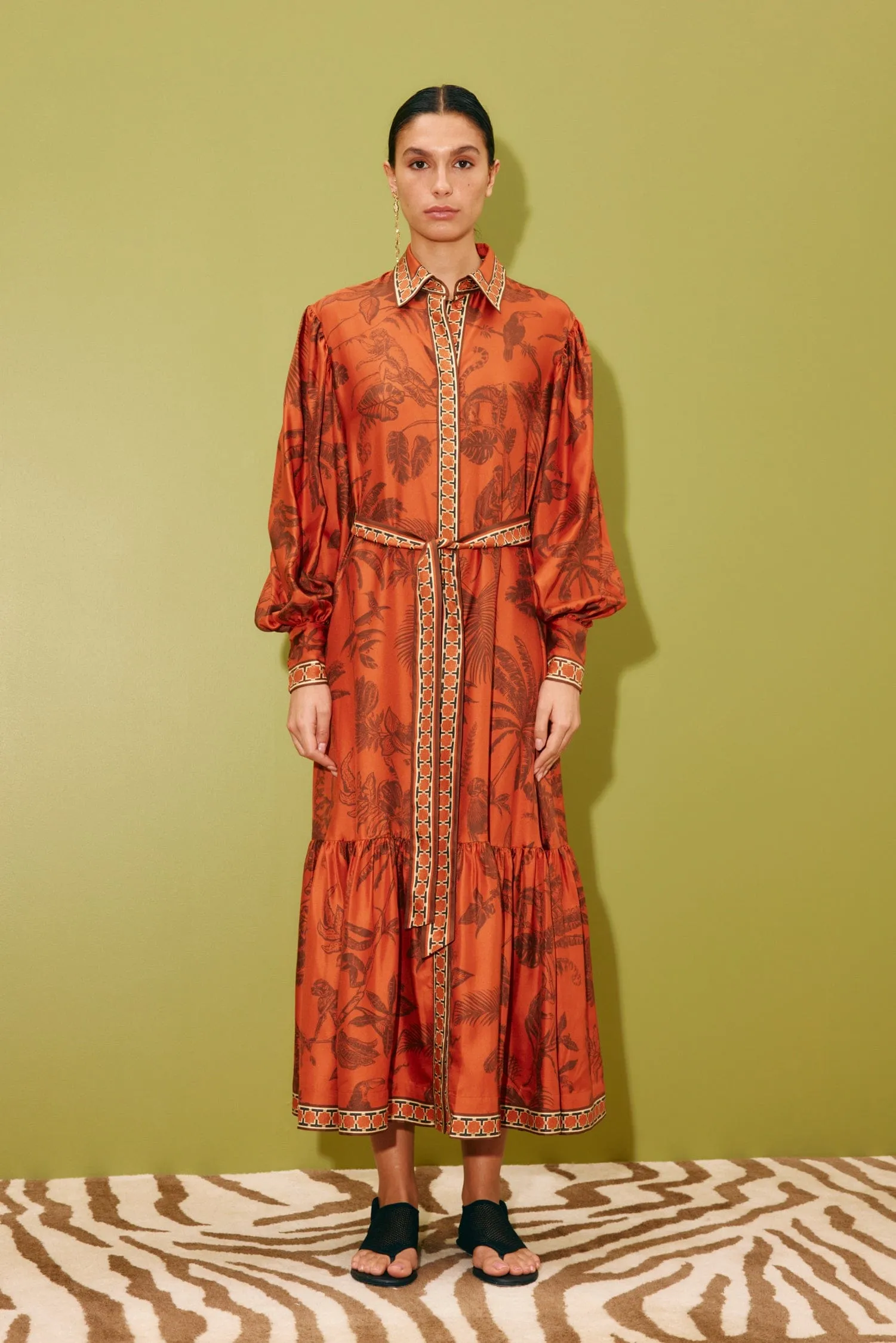 MONKEY DANCE SILK SHIRTDRESS sold by Alemais product image thumbnail 2